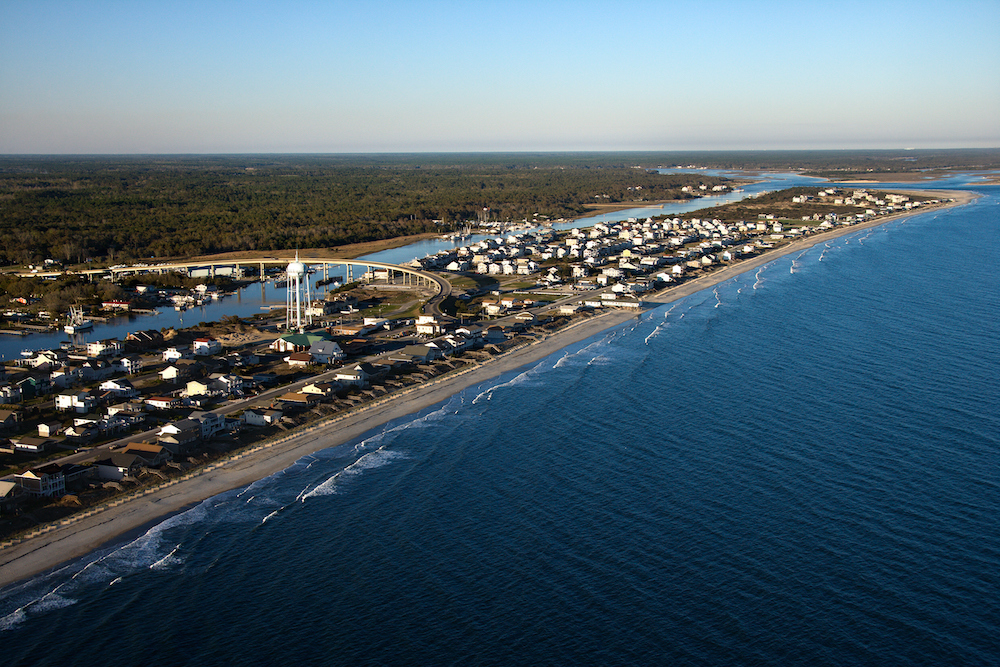 aerial view of Holden Beach, North Carolina