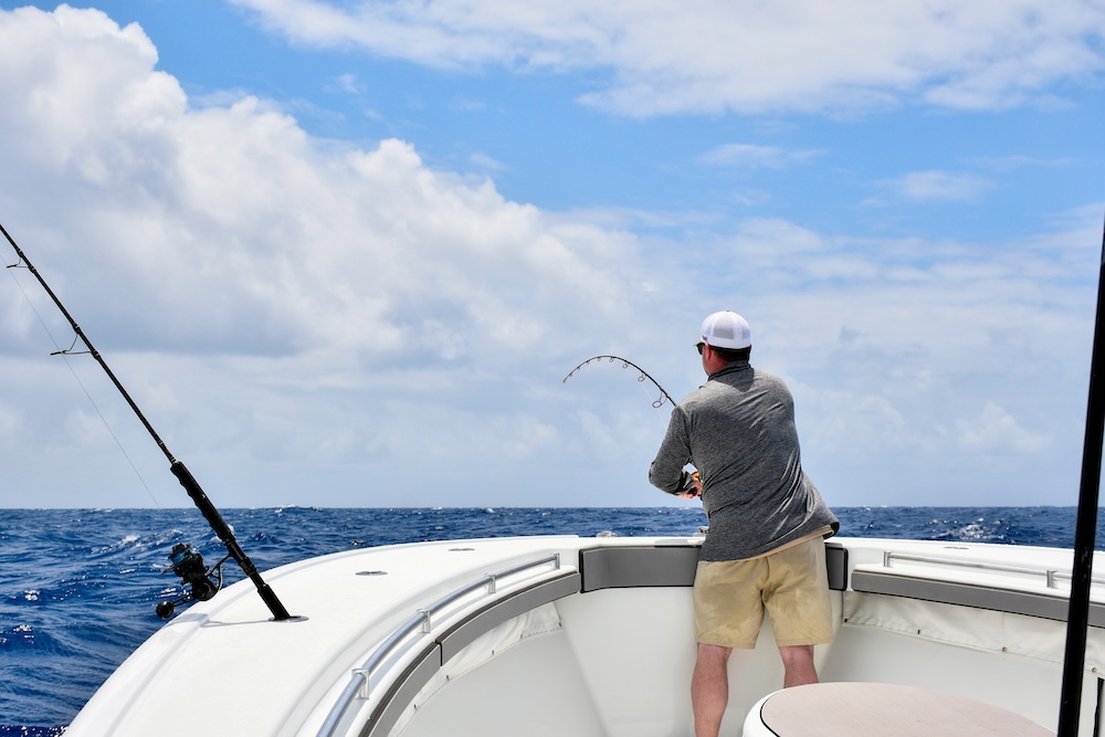 man on fishing charter